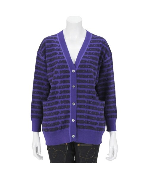 mercibeaucoup,(メルシーボークー)の「メルシーボークー、 / ロゴジャカーデ / カーディガン(トップス・レディース・white/purple/red・01)」の8枚目の写真