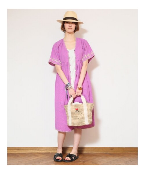 HOLIDAY（ホリデイ）の「FLOWER LONG GOWN（トップス・レディース・WHITE/PINK・ONE SIZE）」の8枚目の写真