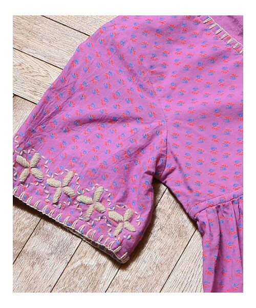 HOLIDAY（ホリデイ）の「FLOWER LONG GOWN（トップス・レディース・WHITE/PINK・ONE SIZE）」の5枚目の写真