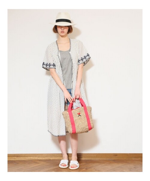 HOLIDAY（ホリデイ）の「FLOWER LONG GOWN（トップス・レディース・WHITE/PINK・ONE SIZE）」の10枚目の写真