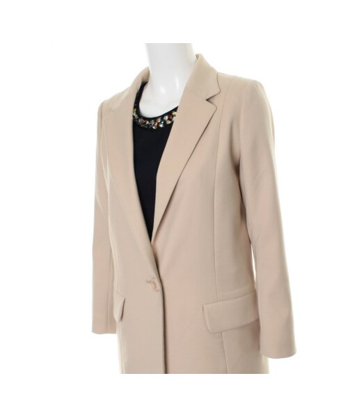 31 Sons de mode(トランテアン ソン ドゥ モード)の「【ローラ着用アイテム】ダブルクロスロングテーラードジャケット《予約アイテム》(ジャケット・レディース・ネイビー/ベージュ・36/38)」の6枚目の写真