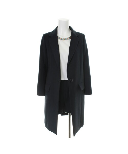 31 Sons de mode(トランテアン ソン ドゥ モード)の「【ローラ着用アイテム】ダブルクロスロングテーラードジャケット《予約アイテム》(ジャケット・レディース・ネイビー/ベージュ・36/38)」の2枚目の写真