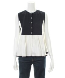 31 Sons de mode | 【ローラ着用アイテム】リップル布帛切替フレアノースリーブプルオーバー《予約アイテム》(トップス)