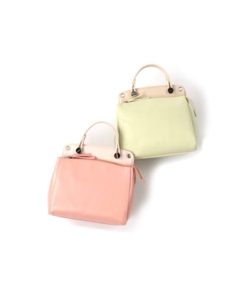 31 Sons de mode（トランテアン　ソン　ドゥ　モード）の「【MORE3月号掲載】カラーパターン２ＷＡＹバッグ《予約アイテム》（バッグ・レディース・ライトグリーン/ピンク/インディゴブルー・フリー）」の4枚目の写真