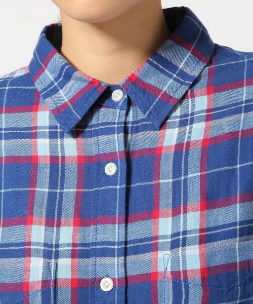 LOWRYS FARM(ローリーズファーム)の「★先行予約アイテム★パジャマチェックシャツワンピースロングスリーブ(ワンピース/ドレス・レディース・オフ/ブルー・M/L)」の6枚目の写真