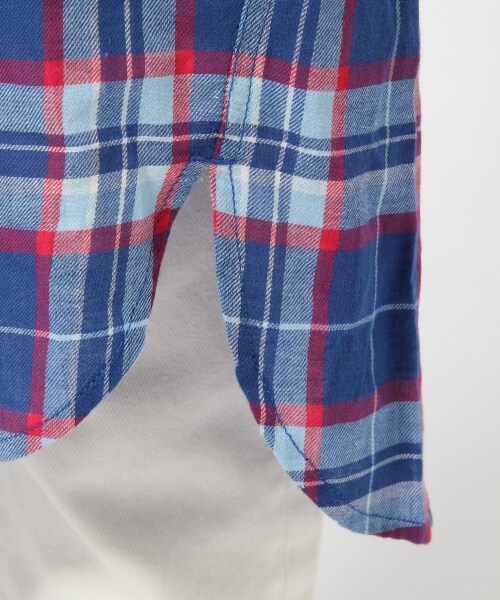 LOWRYS FARM(ローリーズファーム)の「★先行予約アイテム★パジャマチェックシャツワンピースロングスリーブ(ワンピース/ドレス・レディース・オフ/ブルー・M/L)」の10枚目の写真