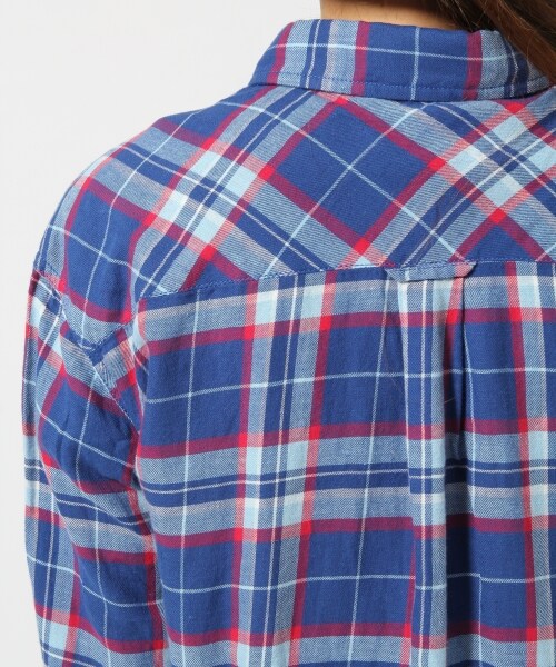 LOWRYS FARM(ローリーズファーム)の「★先行予約アイテム★パジャマチェックシャツワンピースロングスリーブ(ワンピース/ドレス・レディース・オフ/ブルー・M/L)」の11枚目の写真