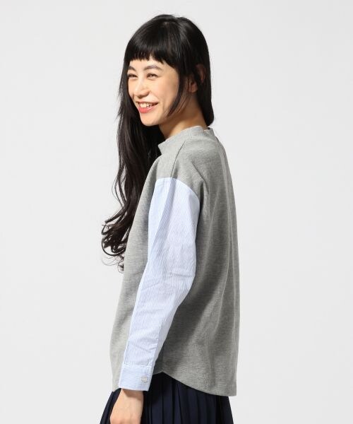 GLOBAL WORK（グローバルワーク）の「シャツスリーブプルオーバー9分袖（トップス・レディース・ホワイト05/グレー12/ネイビー88・Ｍ/Ｌ）」の7枚目の写真