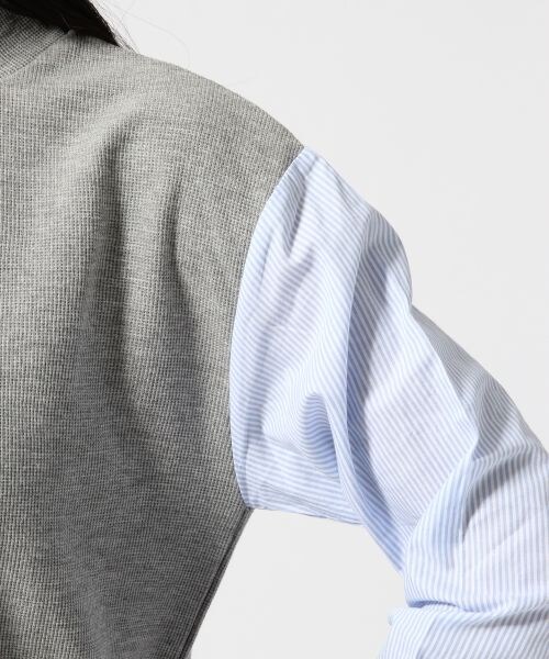 GLOBAL WORK（グローバルワーク）の「シャツスリーブプルオーバー9分袖（トップス・レディース・ホワイト05/グレー12/ネイビー88・Ｍ/Ｌ）」の10枚目の写真