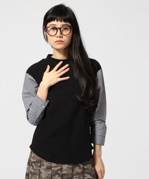 GLOBAL WORK（グローバルワーク）の「シャツスリーブプルオーバー9分袖（トップス・レディース・ホワイト05/グレー12/ネイビー88・Ｍ/Ｌ）」の3枚目の写真