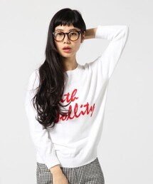 GLOBAL WORK | １２ゲージコットンロゴニットプルオーバー(トップス)