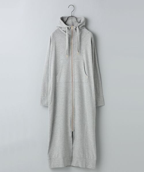 JEANASIS（ジーナシス）の「マキシロングフードパーカー（トップス・レディース・ブラック/グレー・FREE）」の2枚目の写真