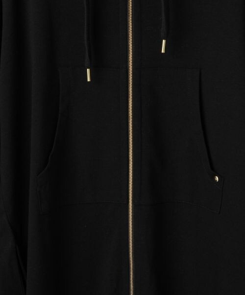 JEANASIS（ジーナシス）の「マキシロングフードパーカー（トップス・レディース・ブラック/グレー・FREE）」の7枚目の写真