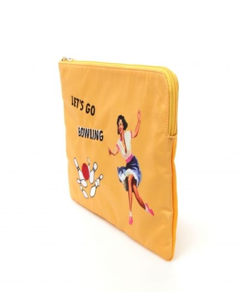 JEANASIS（ジーナシス）の「ボーリングシシュウクラッチバッグ（バッグ・レディース・イエロー/ネイビー・FREE）」の3枚目の写真