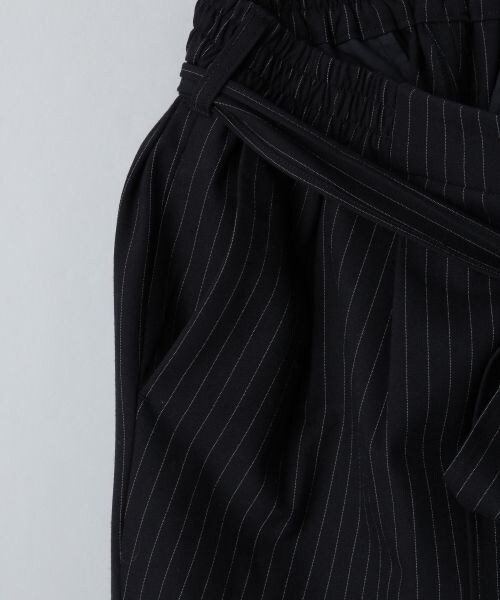 JEANASIS（ジーナシス）の「【先行予約】リボンツキスソリブパンツ（パンツ・レディース・グレーストライプ/ダークネイビーストライプ・FREE）」の5枚目の写真