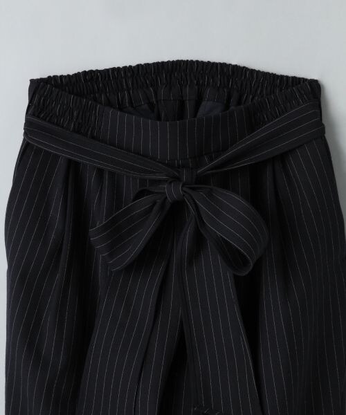 JEANASIS（ジーナシス）の「【先行予約】リボンツキスソリブパンツ（パンツ・レディース・グレーストライプ/ダークネイビーストライプ・FREE）」の4枚目の写真