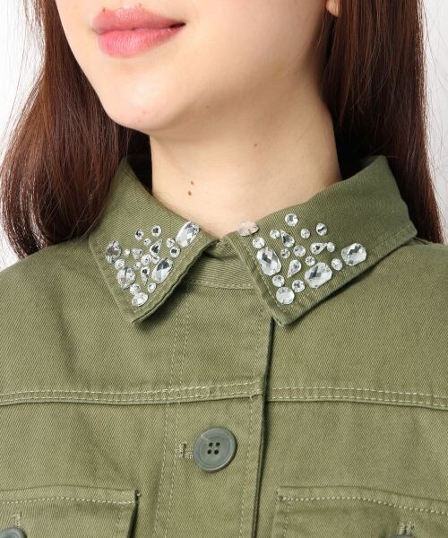 Heather（ヘザー）の「ビジューエリミリタリージャケット（ジャケット/アウター・レディース・カーキ78/カモフラ79・ＦＲＥＥ）」の5枚目の写真