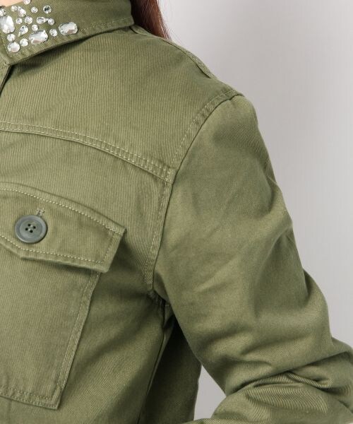 Heather（ヘザー）の「ビジューエリミリタリージャケット（ジャケット/アウター・レディース・カーキ78/カモフラ79・ＦＲＥＥ）」の6枚目の写真