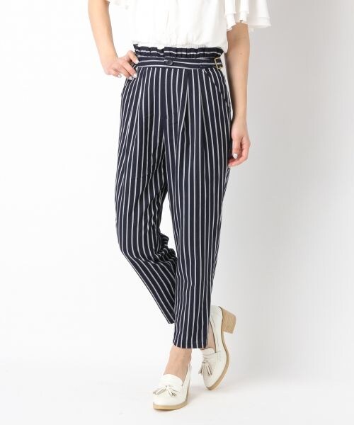 Heather（ヘザー）の「ダブルギャザータックパンツ（パンツ・レディース・ブラック（無地）09/トリコロール35/ベージュ52/ネイビー88・Ｓ/Ｍ）」の3枚目の写真