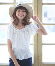 Heather | 【通常販売スタート】シフォンオフショルブラウス(トップス)