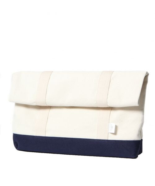 RAGEBLUE（レイジブルー）の「【2WAY仕様】ロールクラッチ/トートBAG（バッグ・メンズ・ホワイト×ネイビー/ブラック×ブラック/ネイビー×ホワイト・ONE SIZE）」の4枚目の写真