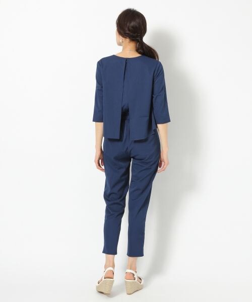 BLISS POINT Womens（ブリスポイント ウイメンズ）の「カサネオールインワン6分袖（トップス・レディース・グレイッシュベージュ/ピンク/ネイビー・Ｍ/Ｌ）」の5枚目の写真