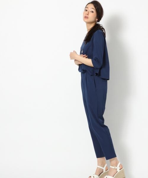 BLISS POINT Womens（ブリスポイント ウイメンズ）の「カサネオールインワン6分袖（トップス・レディース・グレイッシュベージュ/ピンク/ネイビー・Ｍ/Ｌ）」の2枚目の写真