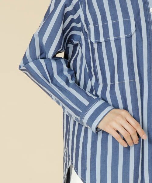 BABYLONE（バビロン）の「タイプライターストライプシャツ（トップス・レディース・ﾌﾞﾙｰ・38）」の9枚目の写真