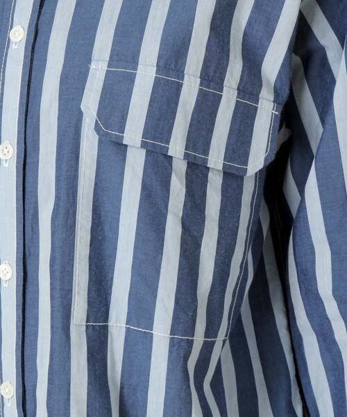 BABYLONE（バビロン）の「タイプライターストライプシャツ（トップス・レディース・ﾌﾞﾙｰ・38）」の8枚目の写真