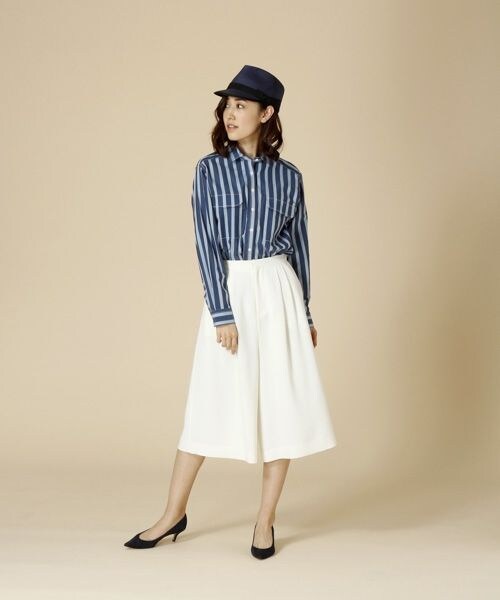 BABYLONE（バビロン）の「タイプライターストライプシャツ（トップス・レディース・ﾌﾞﾙｰ・38）」の2枚目の写真