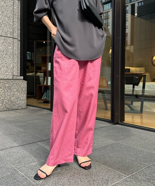 ベイカーリネン混パンツ