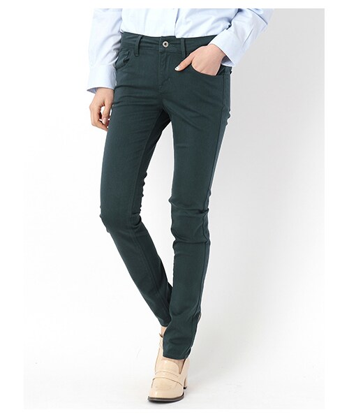 earth music&ecology（アースミュージックアンドエコロジー）の「【スキスキスキニー】カラースキニーパンツ（パンツ・レディース・オフホワイト/グレー/ブラック/ベージュ/ライトイエロー/ミント/カーキ/ターコイズブルー/ネイビー/ダークブル・XS/S/M/L）」の14枚目の写真