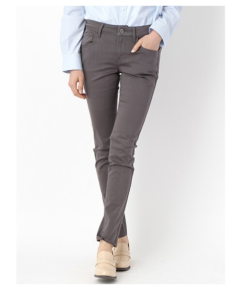 earth music&ecology（アースミュージックアンドエコロジー）の「【スキスキスキニー】カラースキニーパンツ（パンツ・レディース・オフホワイト/グレー/ブラック/ベージュ/ライトイエロー/ミント/カーキ/ターコイズブルー/ネイビー/ダークブル・XS/S/M/L）」の8枚目の写真