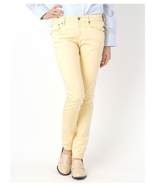 earth music&ecology（アースミュージックアンドエコロジー）の「【スキスキスキニー】カラースキニーパンツ（パンツ・レディース・オフホワイト/グレー/ブラック/ベージュ/ライトイエロー/ミント/カーキ/ターコイズブルー/ネイビー/ダークブル・XS/S/M/L）」の11枚目の写真