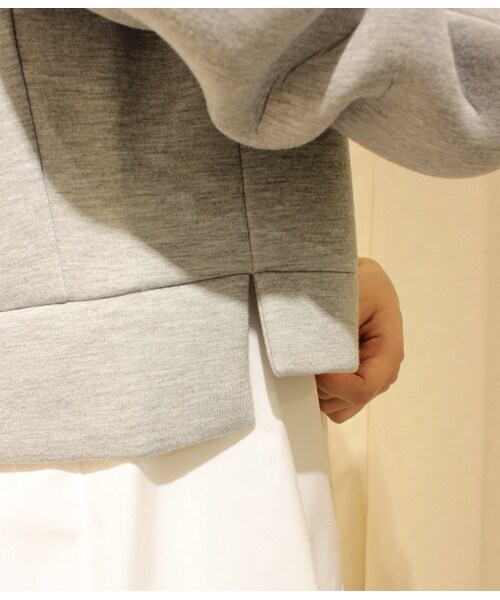 ADAM ET ROPE'（アダムエロペ）の「【先行予約】スウェットコンビシャツワンピース 15SS【春の新作】（ワンピース/ドレス・レディース・ブラック/グレー/ネイビー・38）」の7枚目の写真