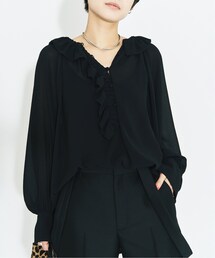 HARDY NOIR（アルディーノアール）の「《予約》オジヤ楊柳バルーンフリルブラウス（トップス）」