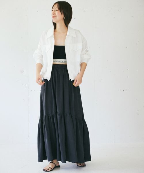 BABYLONE（バビロン）の「コットンリネンクロップトブルゾン