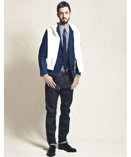 MR.OLIVE(ミスターオリーブ)の「MR.OLIVE VINTAGE HOPSACK / ROLLING DOWN 3B BLAZER(ジャケット/アウター・メンズ・ブルー/グレー・S/M/L)」の12枚目の写真