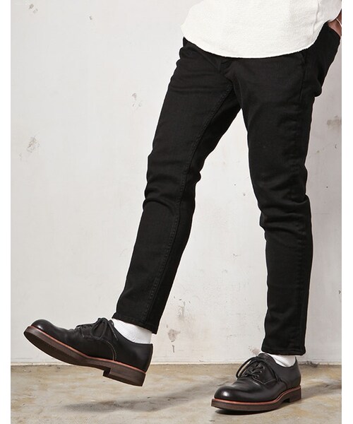 MR.OLIVE（ミスターオリーブ）の「MR.OLIVE SUPER STRETCH BLACK DENIM / OVERDYED ANKLE CUT SLIM PANTS（パンツ・メンズ・ブラック・S/M/L）」の4枚目の写真