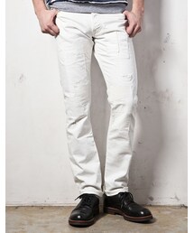 MR.OLIVE | MR.OLIVE SUPIMA WHITE SALVAGE DENIM / POUCH WORK REMAKE TAPERED SLIM JEANS(パンツ)