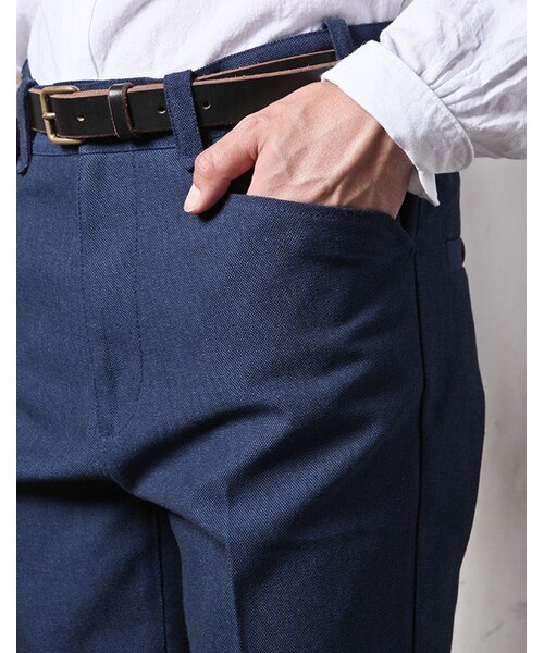 MR.OLIVE（ミスターオリーブ）の「MR.OLIVE VINTAGE HOPSACK / L POCKET SLIM PANTS（パンツ・メンズ・ブルー/グレー・S/M/L）」の9枚目の写真