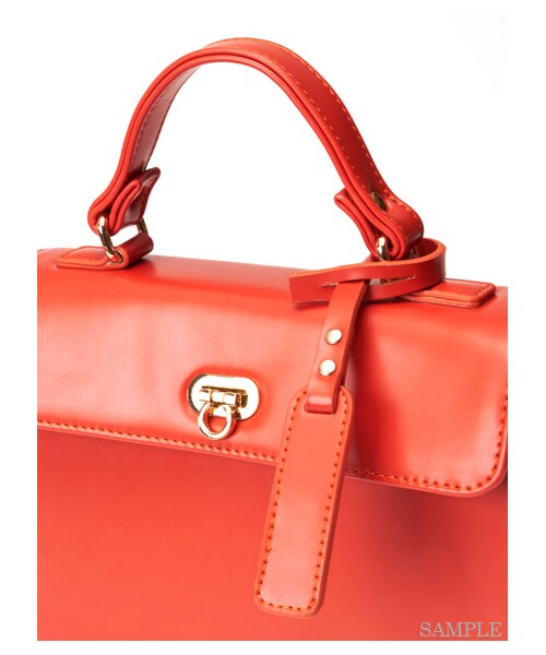 LILY BROWN（リリーブラウン）の「2way台形ショルダーBAG（ショルダーバッグ・レディース・ORG/BLK/MIX・F）」の6枚目の写真