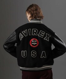 AVIREX（アヴィレックス）の「【先行予約 7月下旬-8月上旬入荷予定】L-STADIUM JKT SIGNATURE LOGO/スタジアムジャケット シグネチャーロゴ（ジャケット/アウター）」