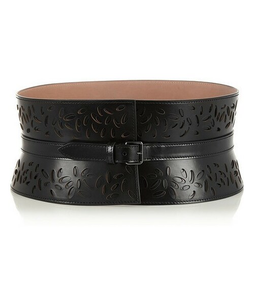 ALAIA（アライア）の「Alaïa Ellipse laser-cut leather waist belt  