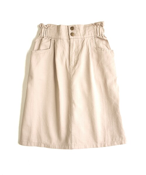 Hamble by Par Avion（ハンブルバイパラビオン）の「ツイルタックスカート（スカート・レディース・ベージュ/イエロー/ブルー/オフホワイト・ワンサイズ）」の2枚目の写真