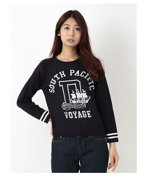 Earth Music Ecology アースミュージックアンドエコロジー の カレッジロゴニットプルオーバー トップス Wear