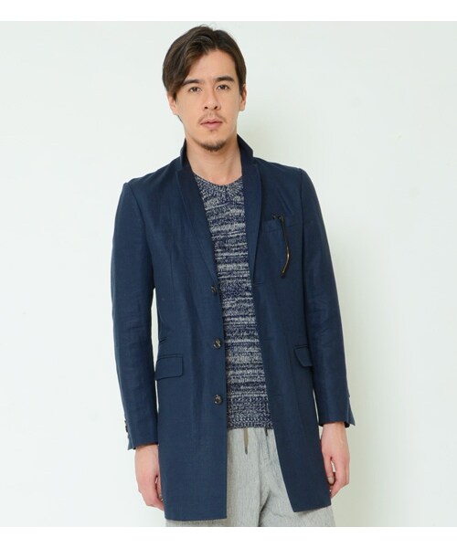 KATHARINE HAMNETT LONDON （キャサリンハムネットロンドン）の「CHESTERFIELD JACKET（ジャケット/アウター・メンズ・ブラック/ブルー・S/M/L）」の2枚目の写真