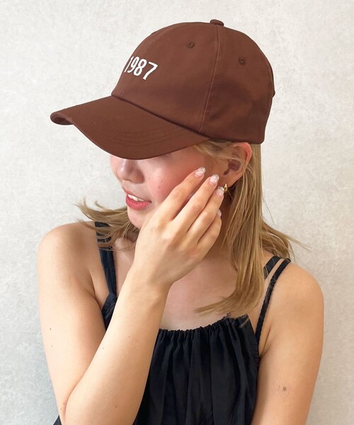 Lattice（Lattice）の「カラーロゴキャップ（キャップ・レディース・アイボリー/ブラック/ダークブルー/ベージュ系その他/ブラウン/ブラウン系その他/グリーン系その他/グリーン/グレー/ピンク・0）」の4枚目の写真