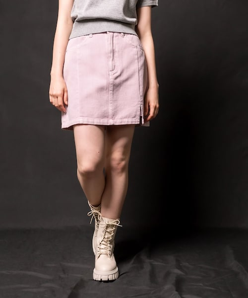 OLIVE des OLIVE（オリーブデオリーブ）の「スリットデニムミニ