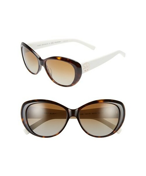 tory burch 54mm polarized cat eye sunglasses